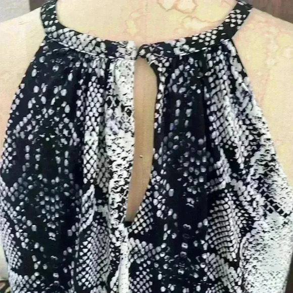 Nicole Miller Halter neckline a-line with Side Pockets, Size M, snake print - Picture 5 of 10